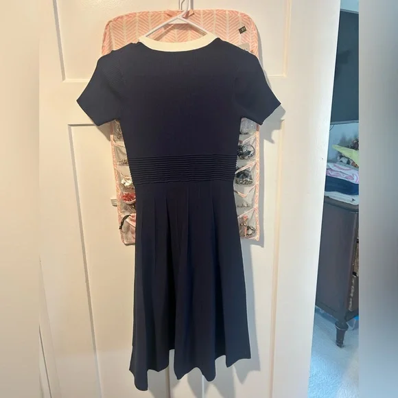 Chicwish Navy Dress with Cream Accents - Picture 4 of 4